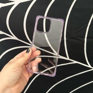 Iphone 14 Pro Max Clear Square Purple Case